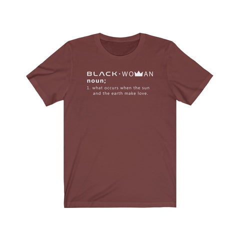 Black Woman Definition BHM Celebration Unisex Short Sleeve Tee