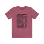 I can't Breathe Sons and Daughters #BLM  Unisex Short Sleeve Tee