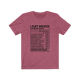 I can't Breathe Sons and Daughters #BLM  Unisex Short Sleeve Tee
