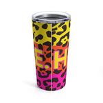 Hustle Leopard Rainbow Print 20oz Stainless steel Tumbler