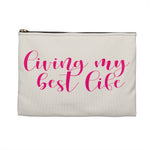 Canvas Living my best life planner makeup Storage pouch