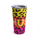 Hustle Leopard Rainbow Print 20oz Stainless steel Tumbler
