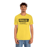 Privilege definition Short Sleeve Tee
