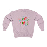 Merry and Bright Holiday Season Unisex EcoSmart® Crewneck Sweatshirt