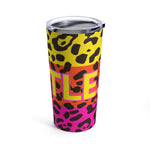 Hustle Leopard Rainbow Print 20oz Stainless steel Tumbler