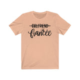 Girlfriend to Fiancee Engaged Wedding Unisex Short Sleeve Tee