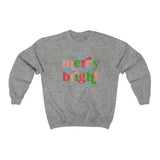 Merry and Bright Holiday Season Unisex EcoSmart® Crewneck Sweatshirt