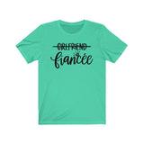 Girlfriend to Fiancee Engaged Wedding Unisex Short Sleeve Tee