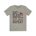 Eat Sleep Binge Watch Crime Shows Short Sleeve