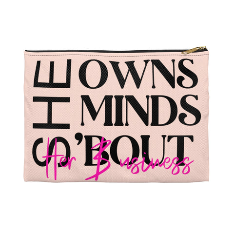 She Minds her Business Planner  Storage Canvas pouch
