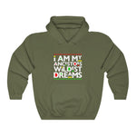 I am my Ancestors Wildest Dreams Unisex Heavy Blend Hooded Sweatshirt black