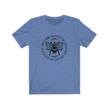 Bee Kind, Positive & More Circle Design Unisex Short Sleeve Tee