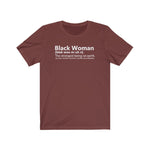Strong Black Women Definition  100% Melanin BHM Celebration Unisex Short Sleeve Tee