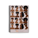 Shades of Melanin Hard Covered  Ruled Spiral Notebook
