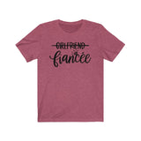 Girlfriend to Fiancee Engaged Wedding Unisex Short Sleeve Tee